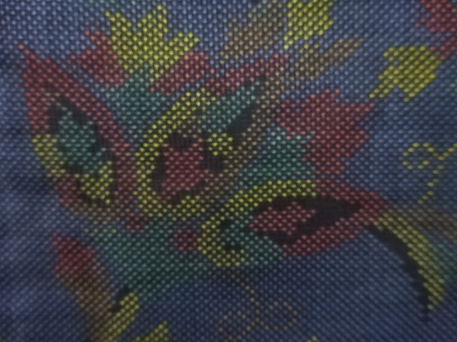 アンティーク　更紗模様織り出し本場泥大島紬着物(5マルキ)